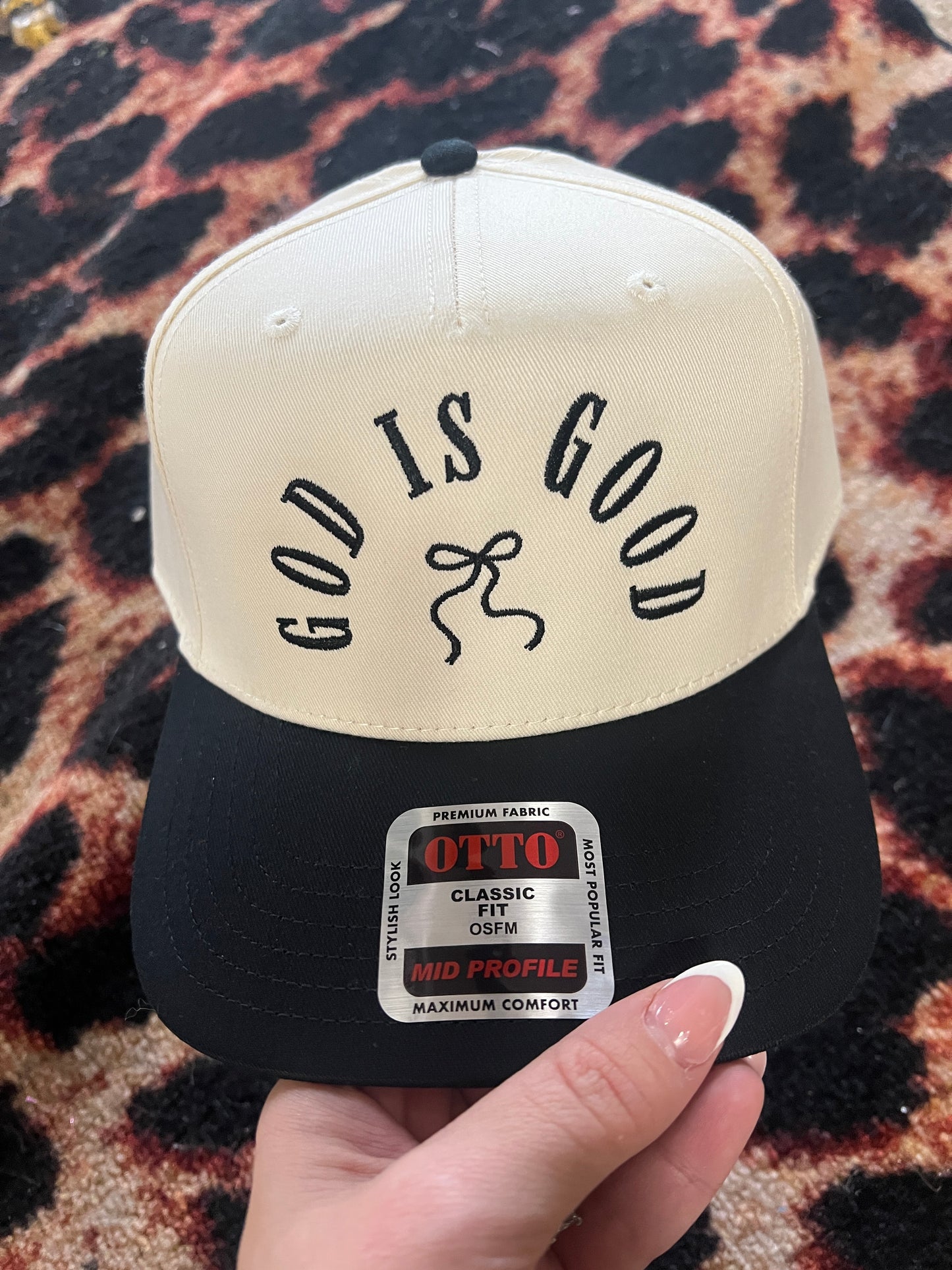 God Is Good Black Trucker Hat