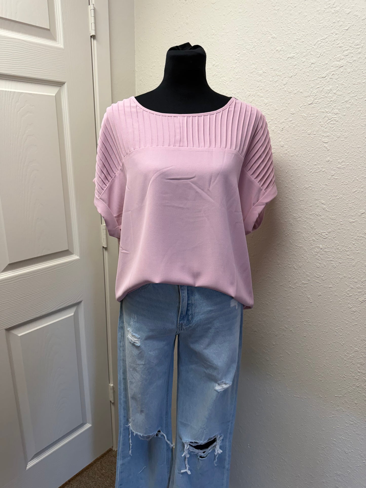 A Little Statement Pink Top