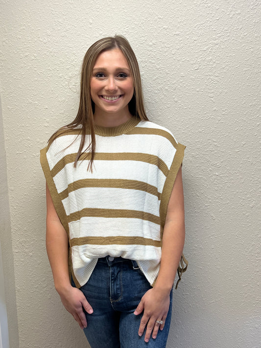 Fall Break Stripe Sweater Knitted Top