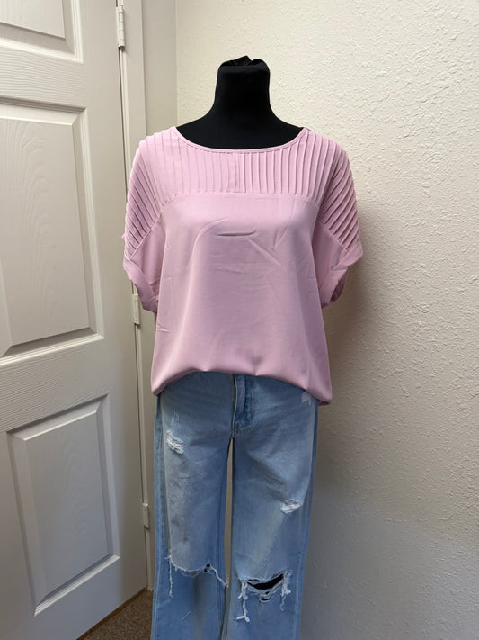 A Little Statement Pink Top