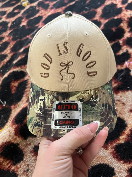 God Is Good Camo Trucker Hat
