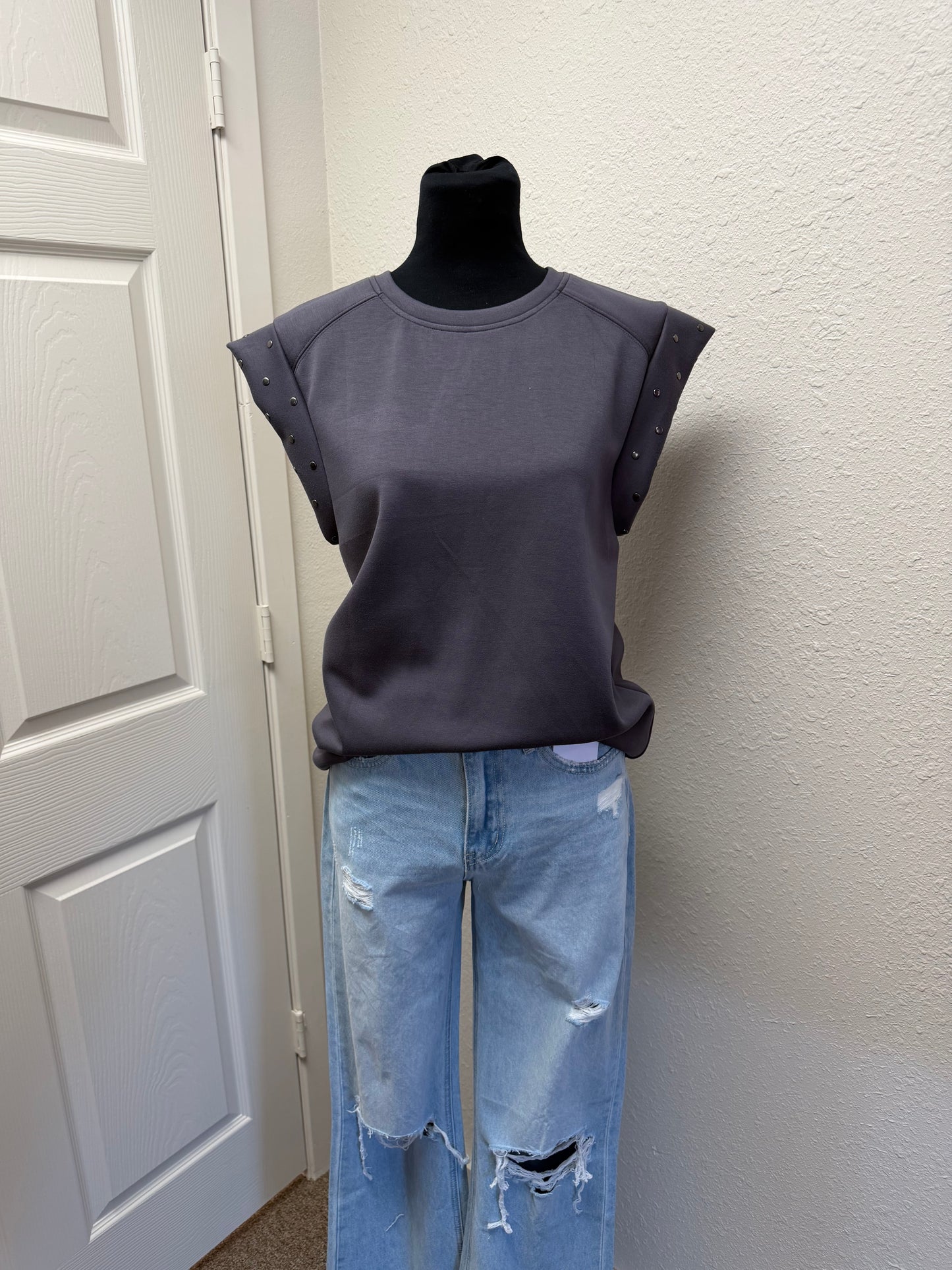 Live Out Loud Top Gray