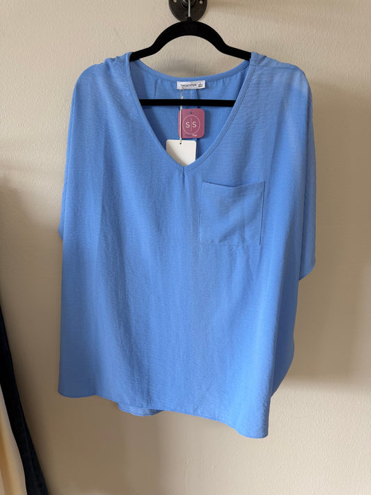 Baby Blue Over Sized Top