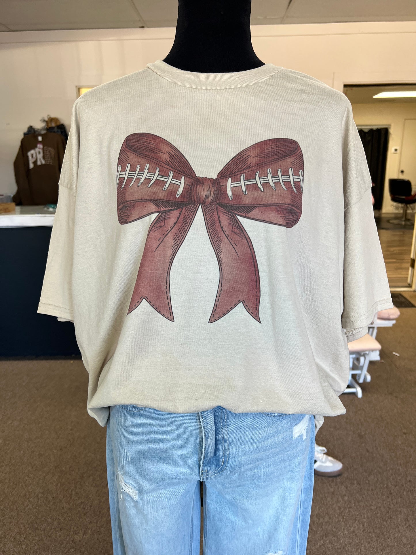 Football Bow T-Shirt