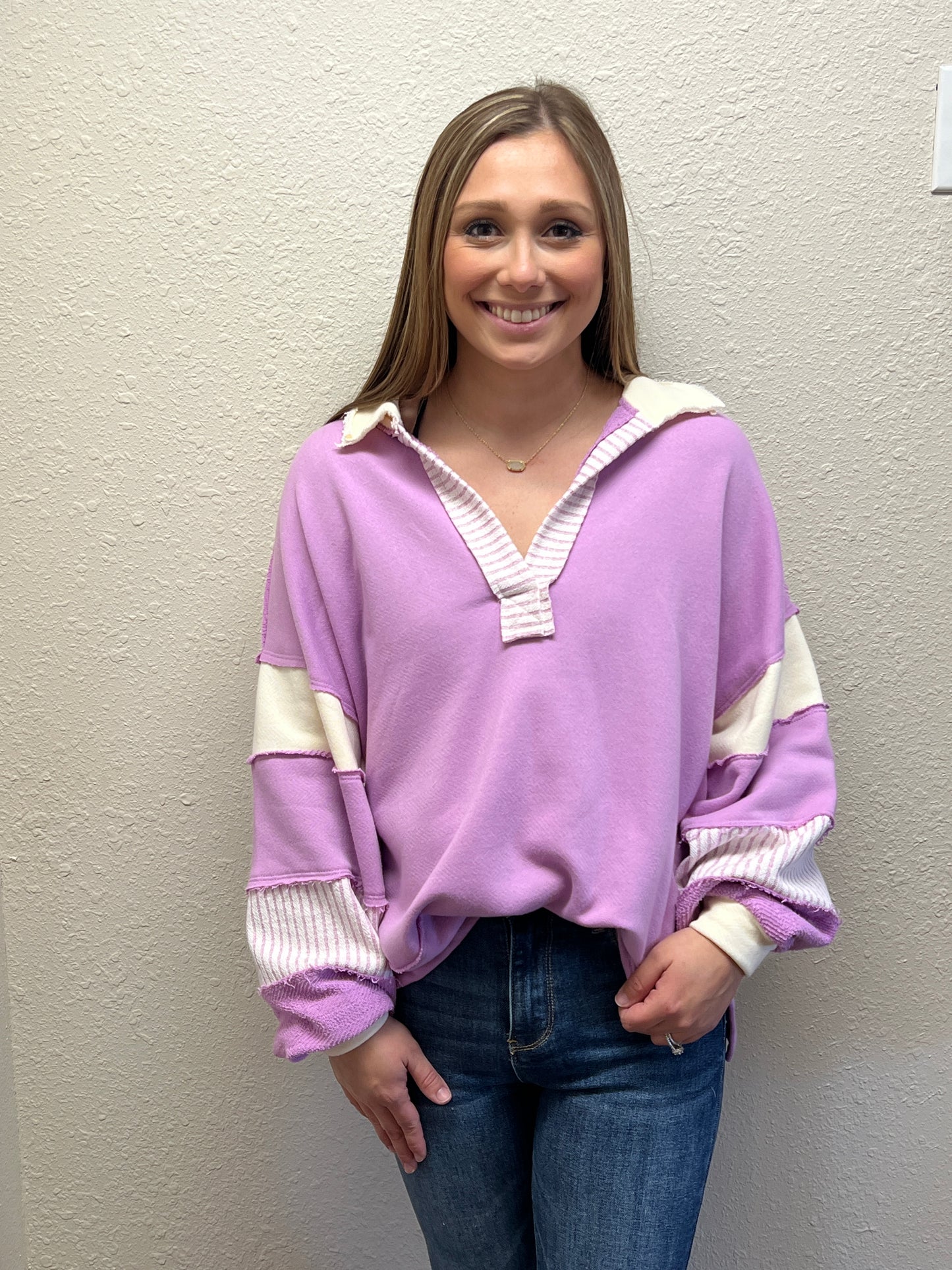 Lazy Days Purple Pullover