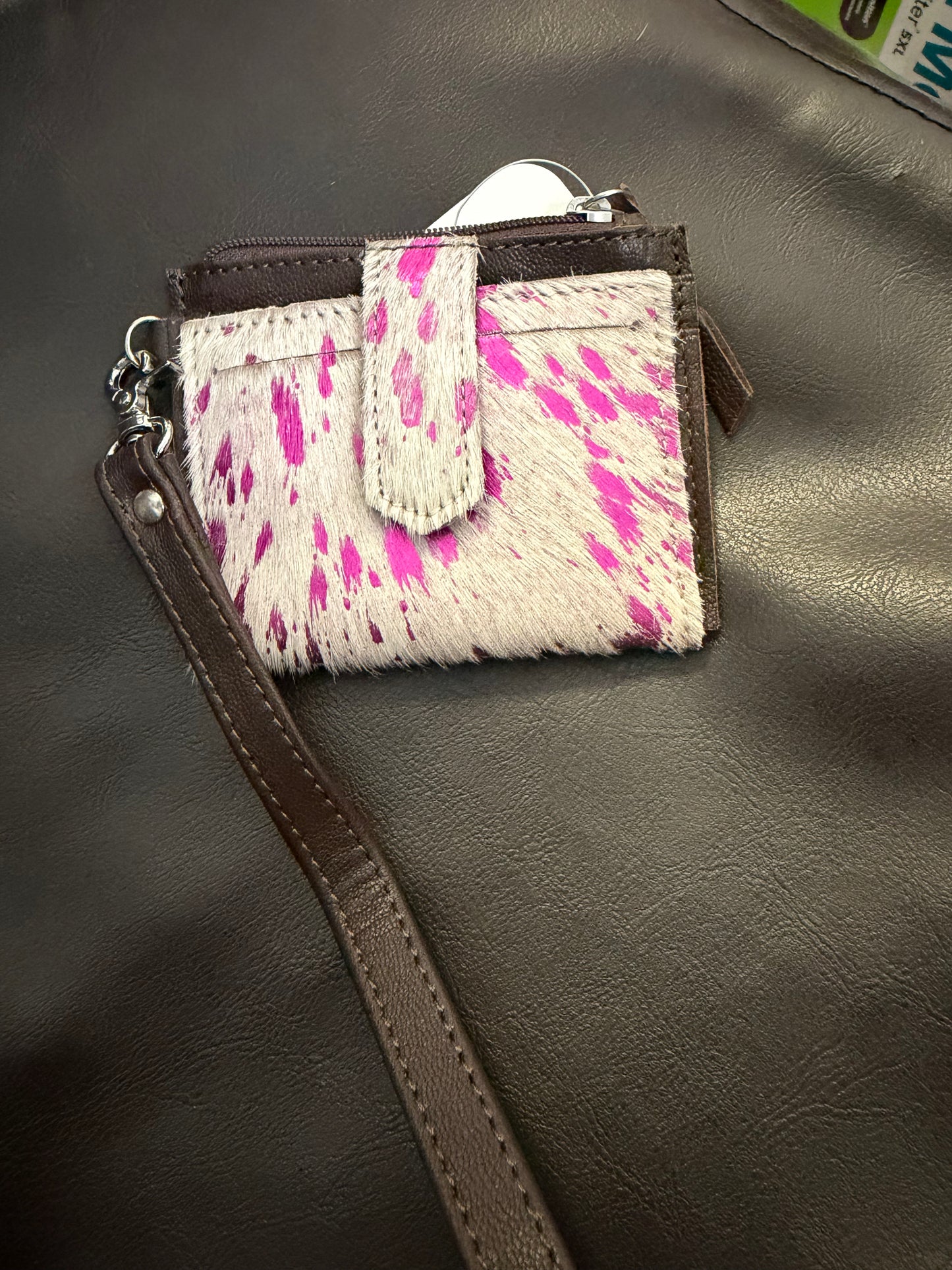 Cowhide Wristlet