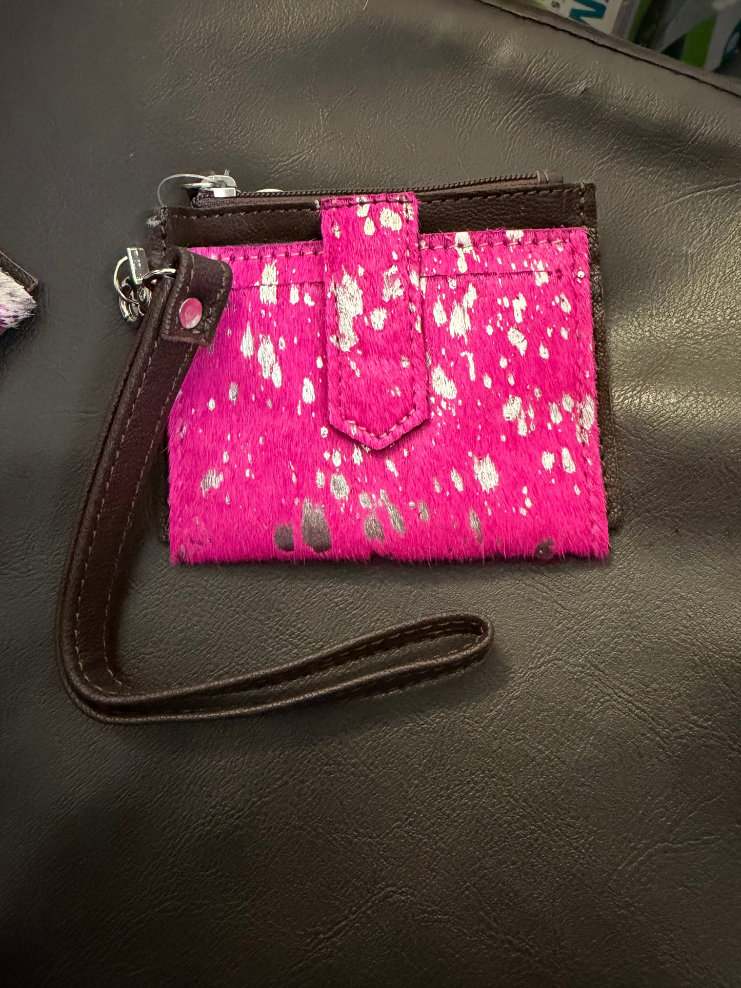 Cowhide Wristlet