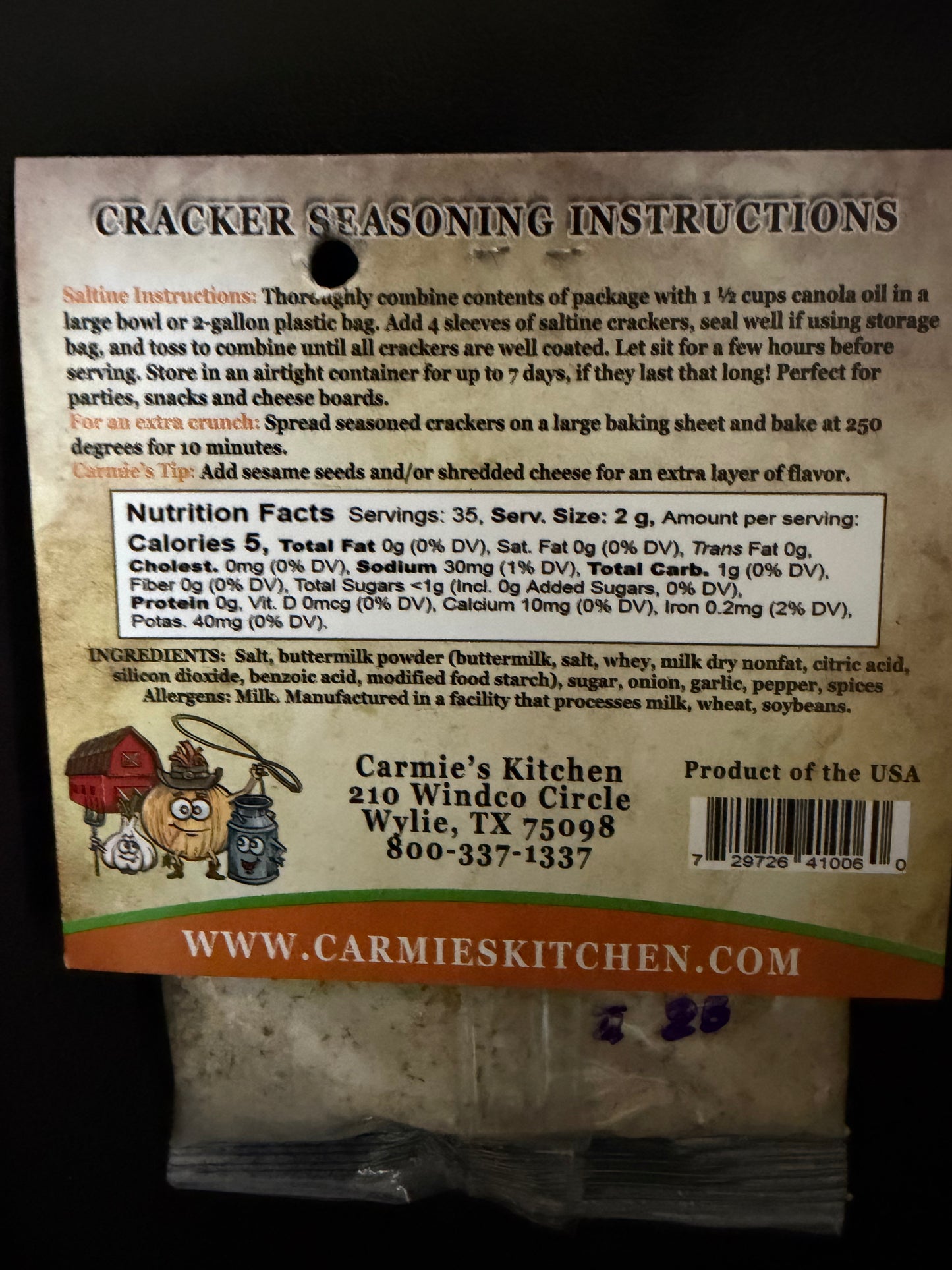 Cracker Seasoning Mix